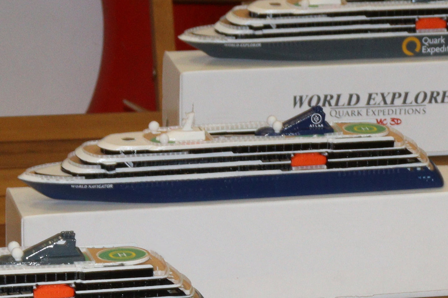Atlas Ocean Voyages' World Navigator cruise ship model