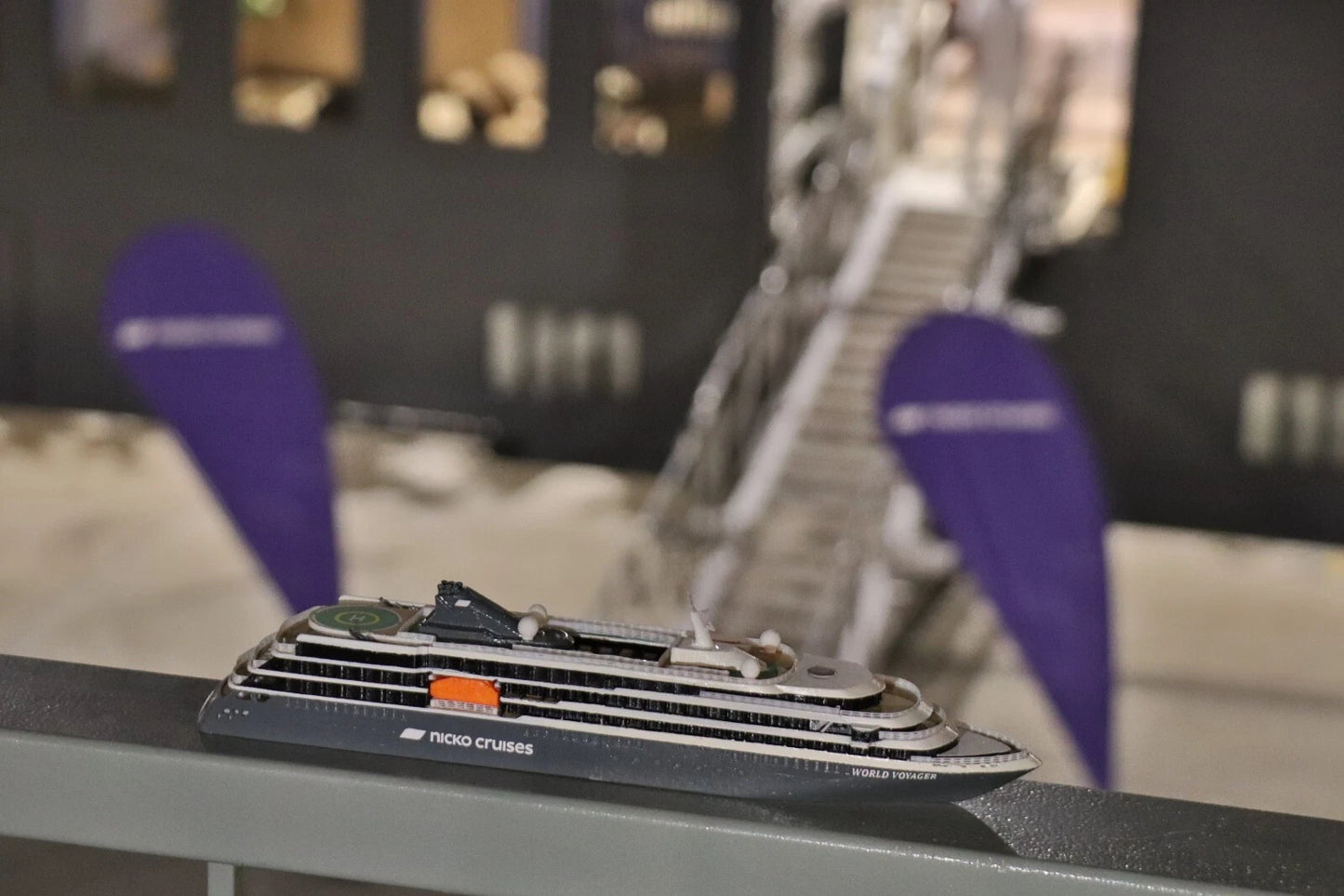 Nicko Cruises' World Voyager cruise ship model