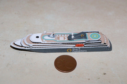 1:1250 Quark Expeditions' World Explorer cruise ship model