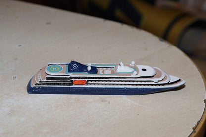 1:1250 Atlas Ocean Voyages' World Voyager cruise ship model