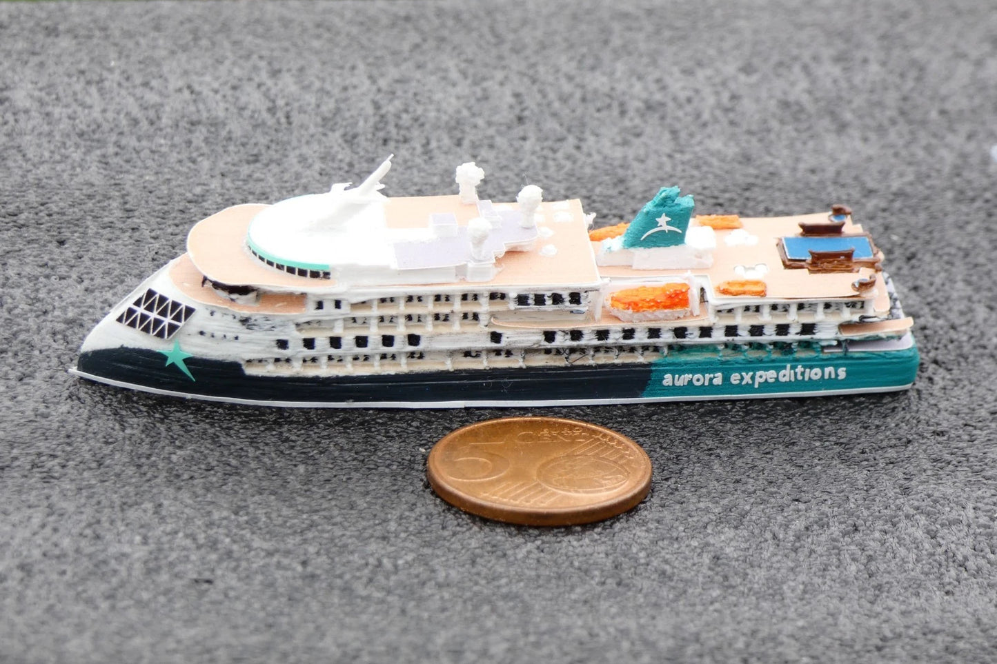 1:1250 Aurora Expeditions' Sylvia Earle class cruise ship model