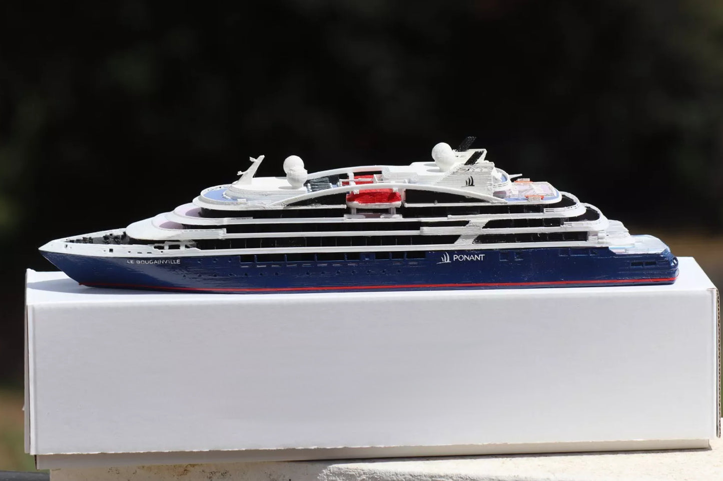 Compagnie du Ponant' Le Bougainville cruise ship model